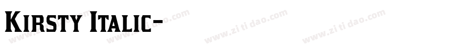 Kirsty Italic字体转换